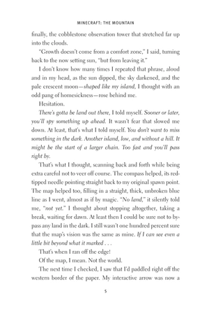 bộ minecraft book 8: the mountain: an official minecraft novel