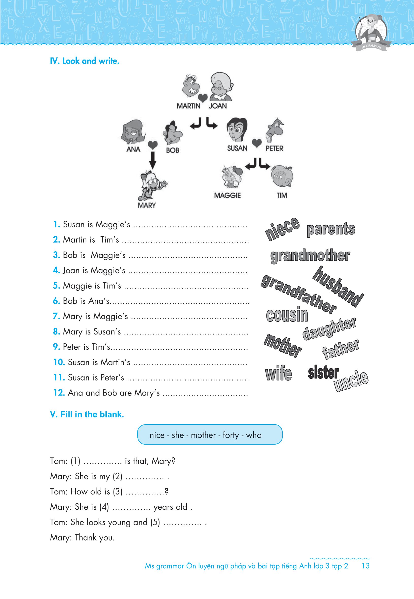 bộ ms grammar - ôn luyện ngữ pháp và bài tập tiếng anh lớp 3 - tập 2