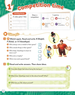 bộ my disney stars and heroes level 4 workbook with ebook