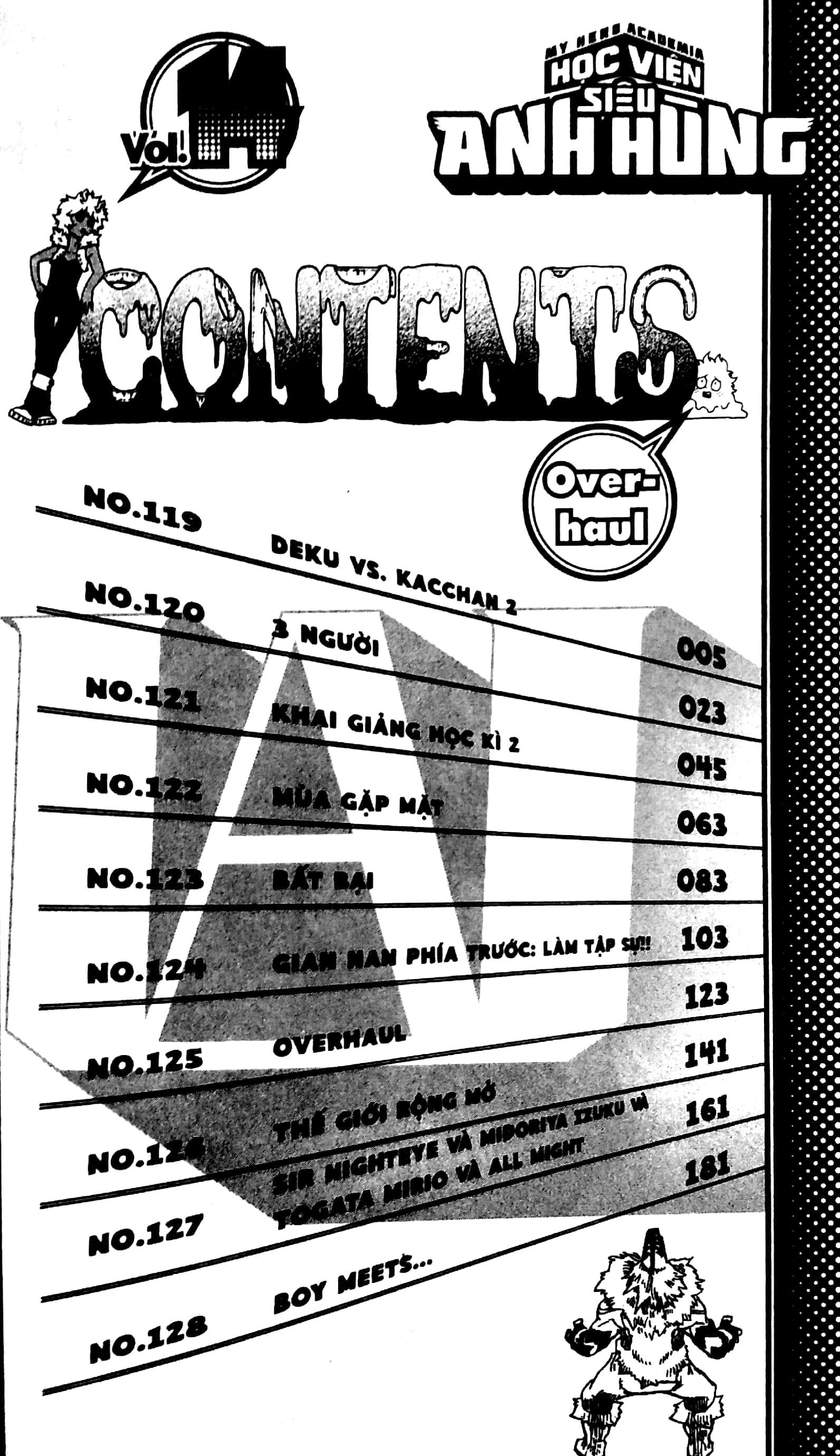 bộ my hero academia - học viện siêu anh hùng - tập 14 - overhaul (tái bản 2022)