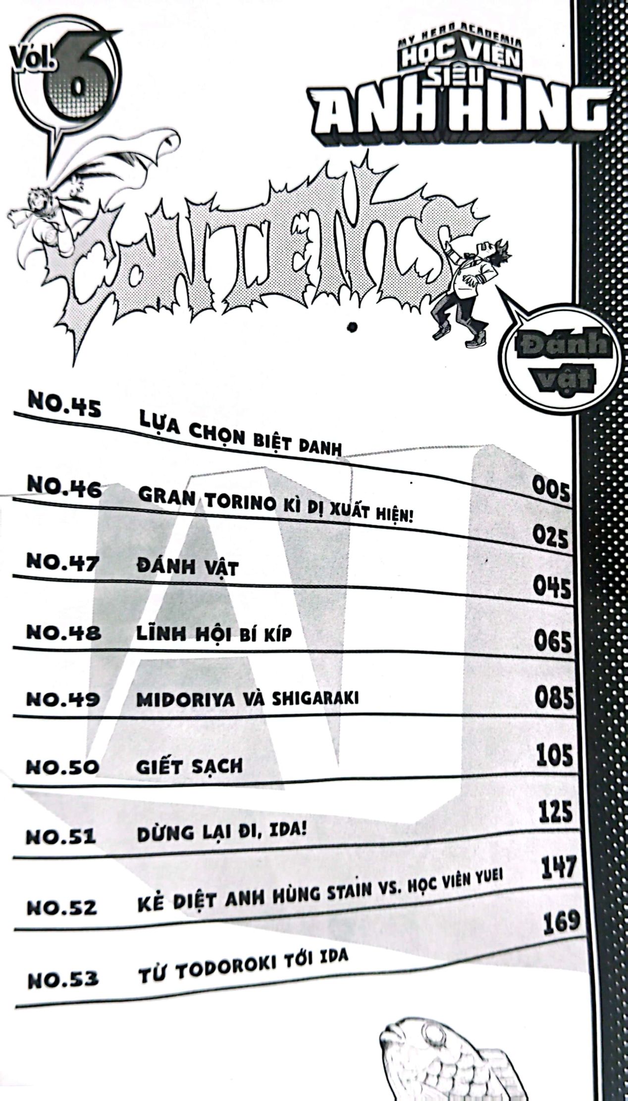 bộ my hero academia - học viện siêu anh hùng - tập 6 - đánh vật (tái bản 2022)