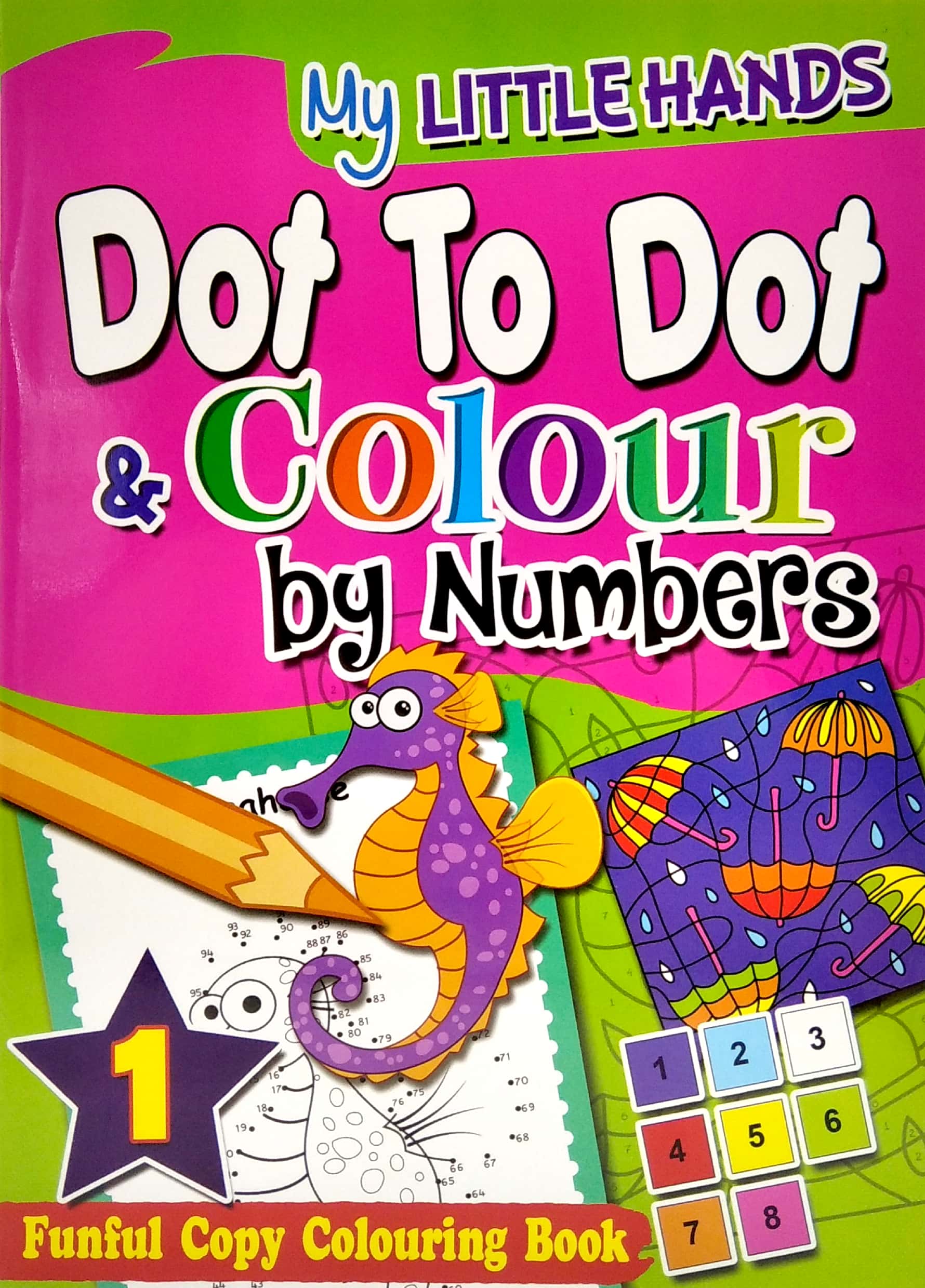 bộ my little hands: dot to dot & colour by numbers book 1