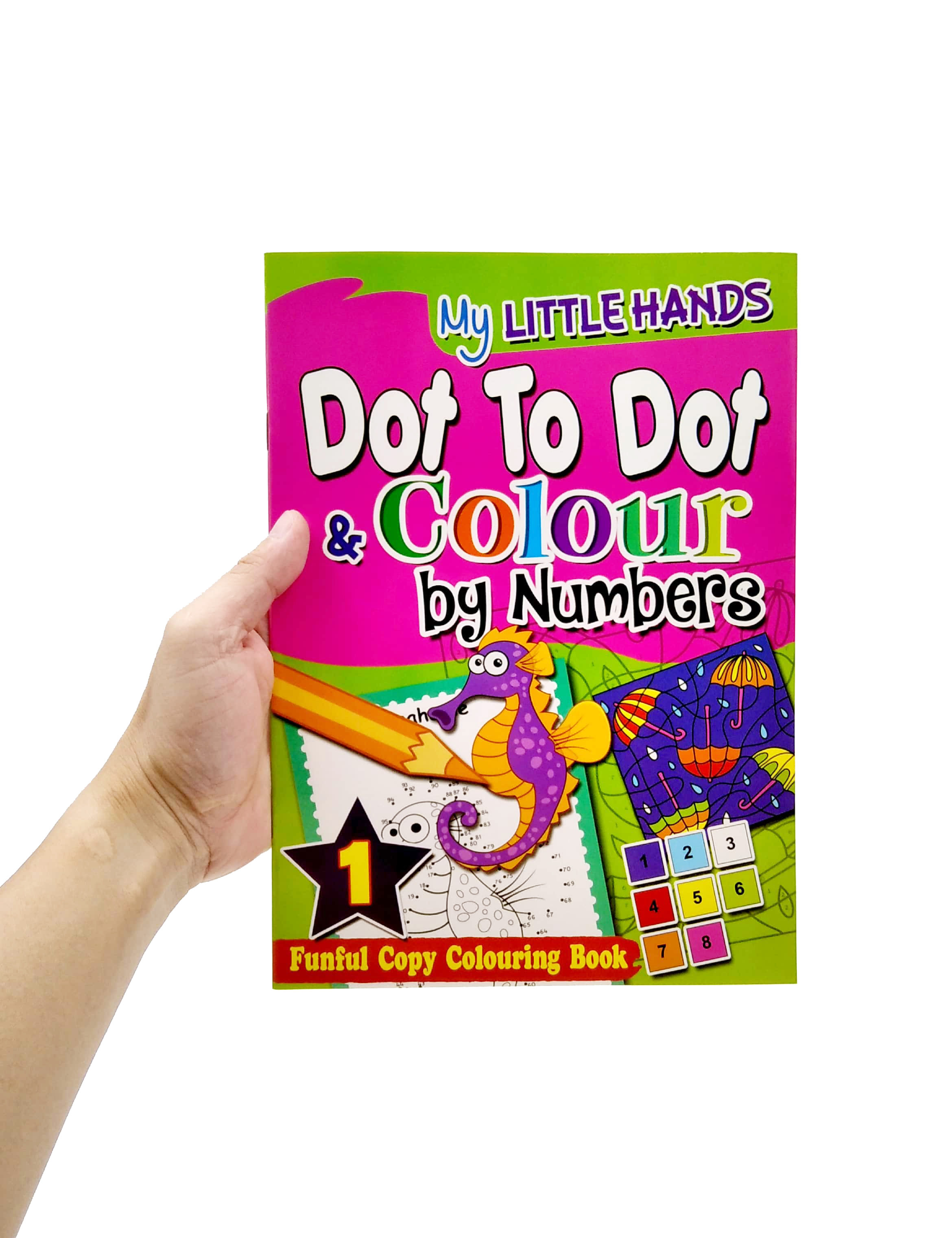 bộ my little hands: dot to dot & colour by numbers book 1