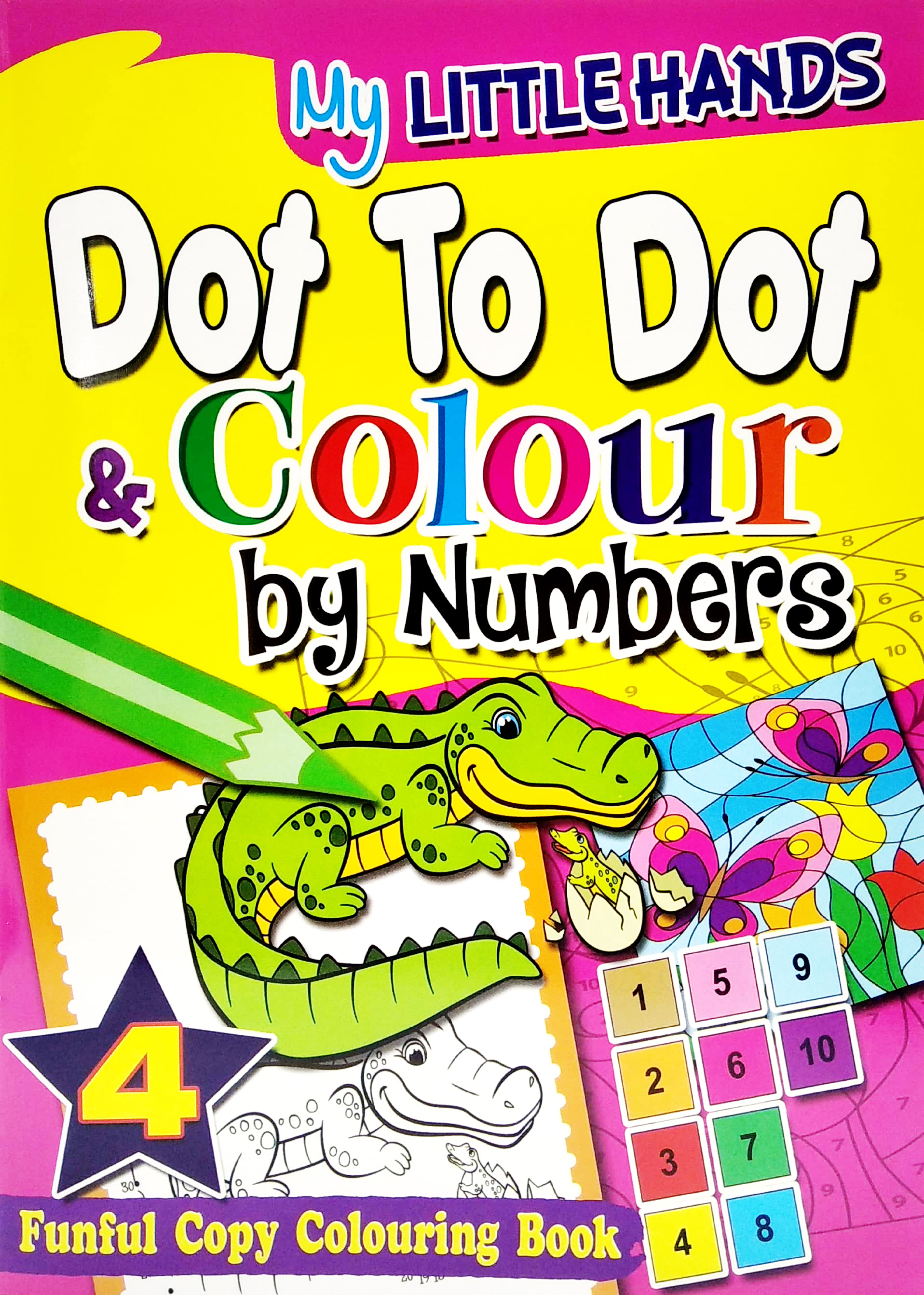 bộ my little hands: dot to dot & colour by numbers book 4