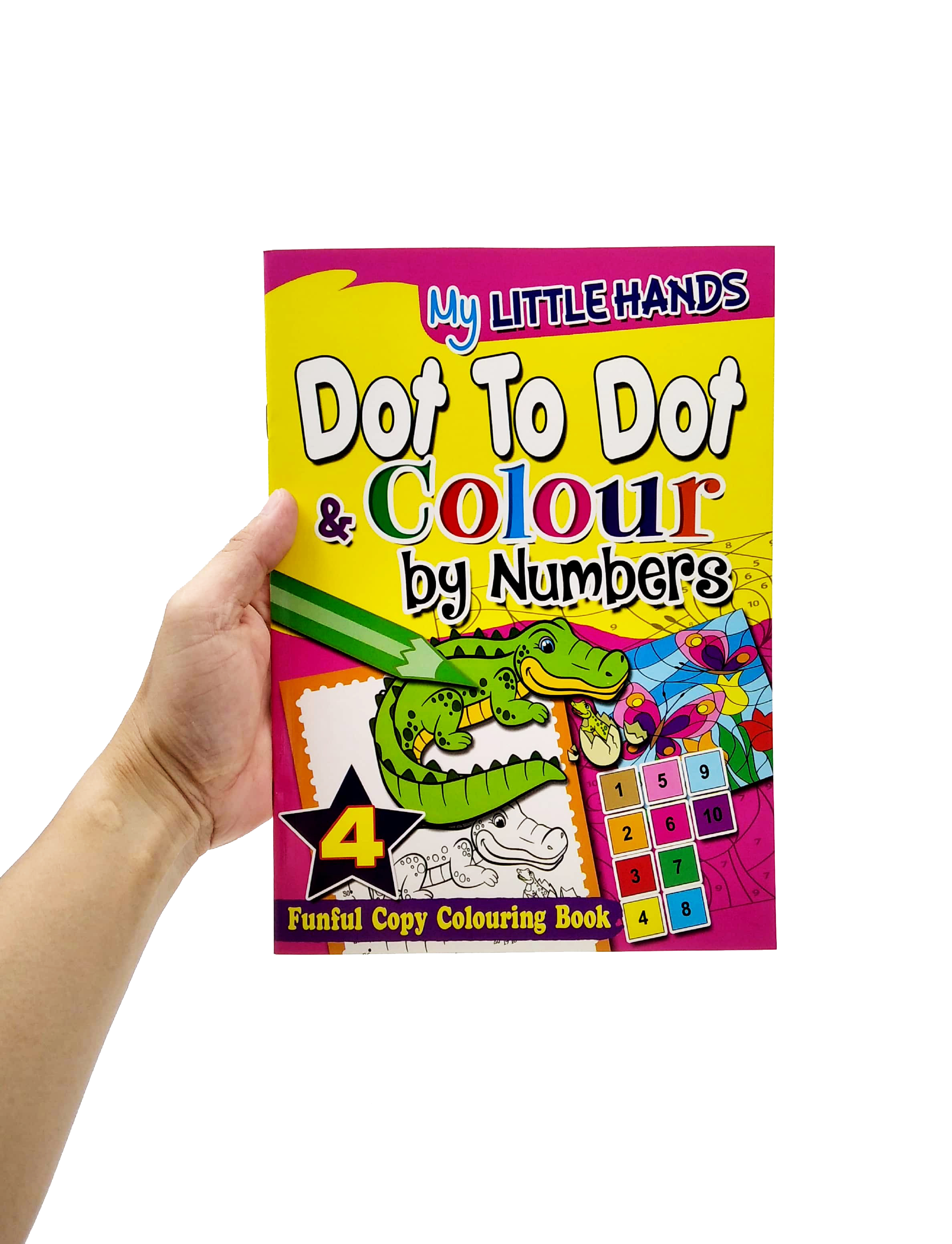 bộ my little hands: dot to dot & colour by numbers book 4