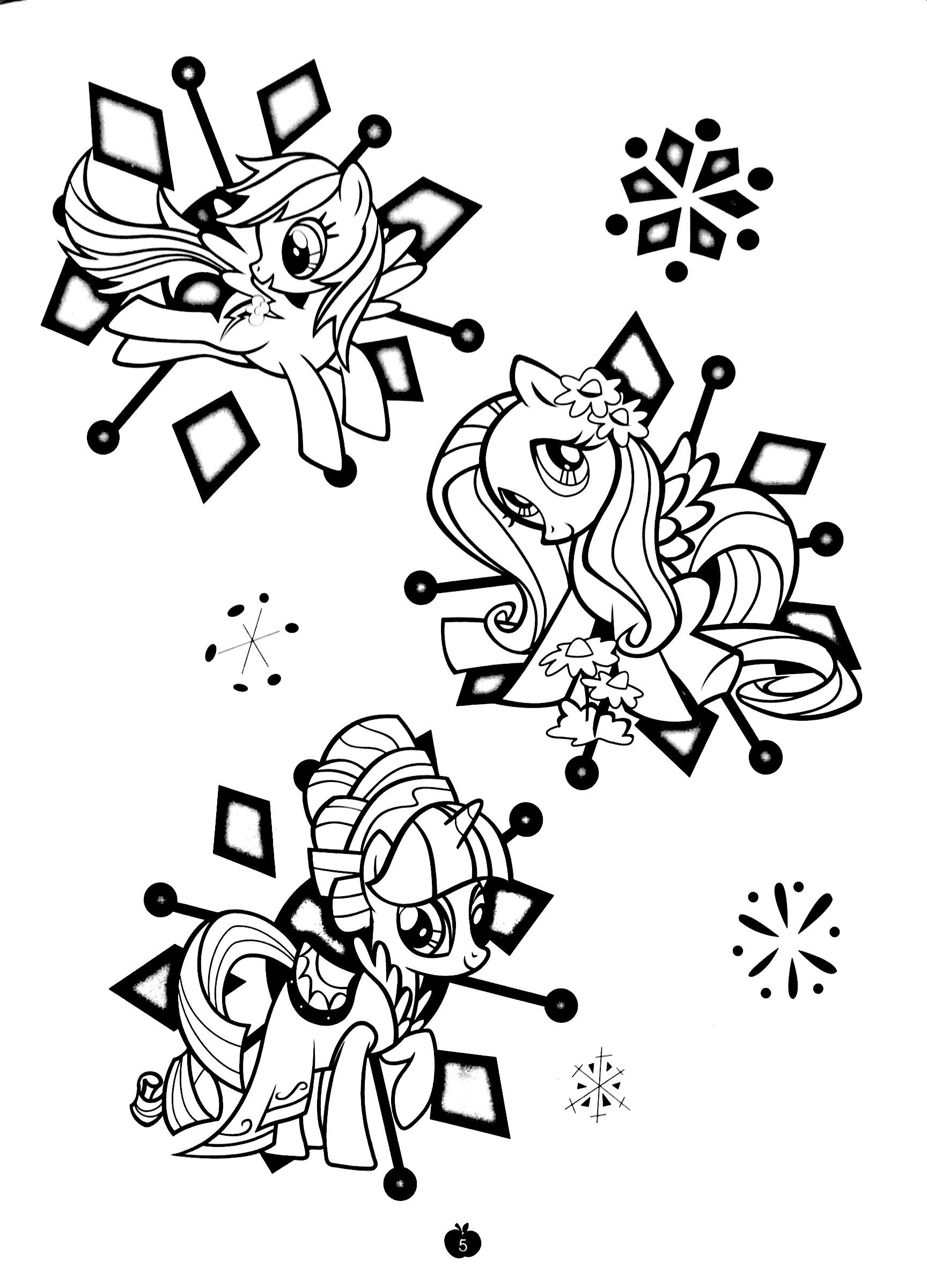 bộ my little pony - jumbo tô màu và các trò chơi 3