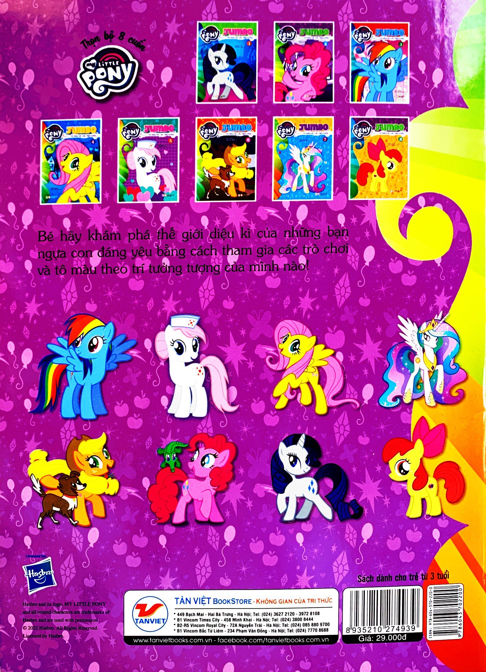 bộ my little pony - jumbo tô màu và các trò chơi 7