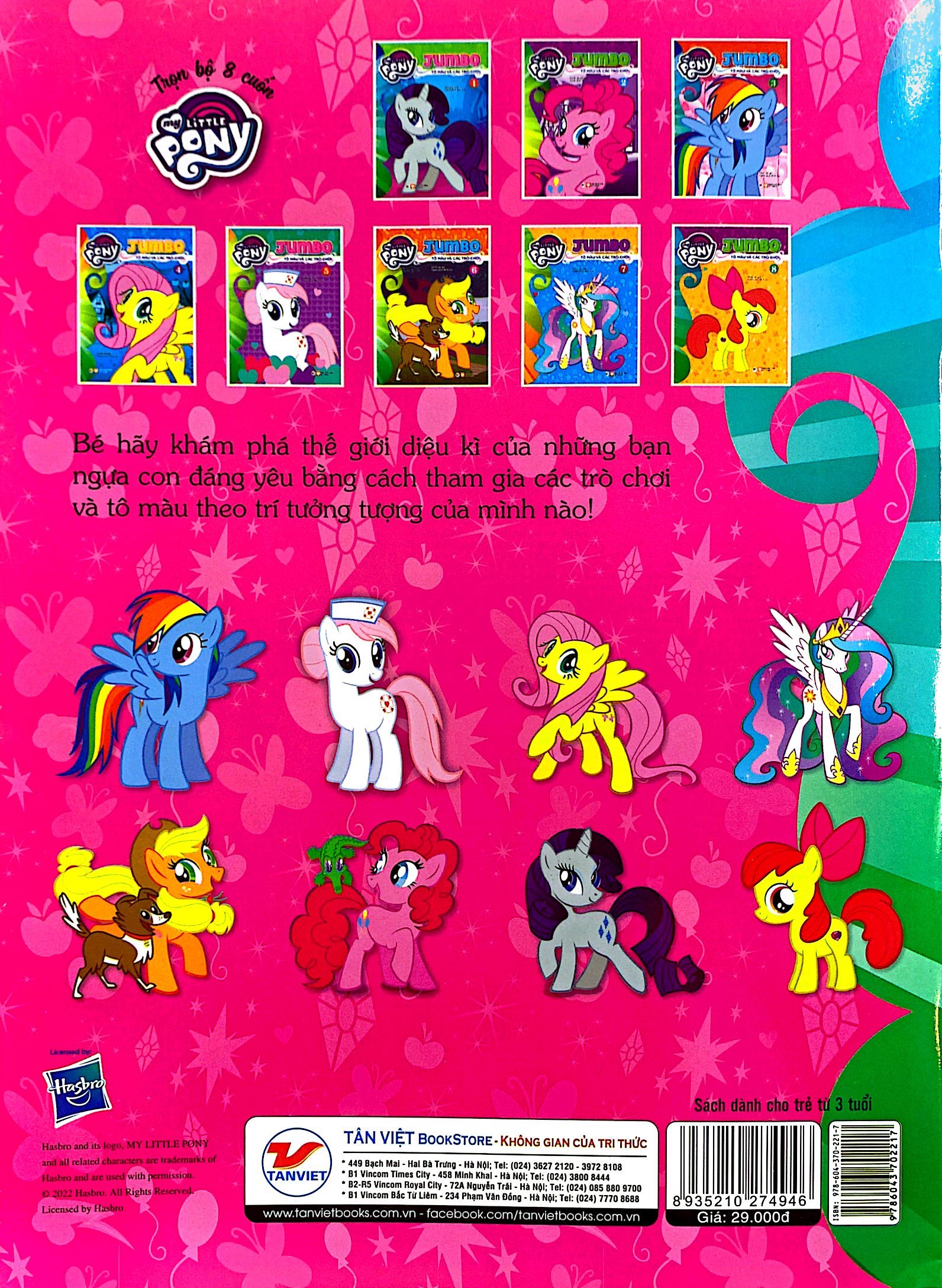 bộ my little pony - jumbo tô màu và các trò chơi 8