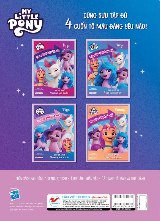 Bo
						
										
										My Little Pony - To Mau That La De - Pipp - Cung Suu Tap Du 4 Nhan Vat Dang Yeu Nao!