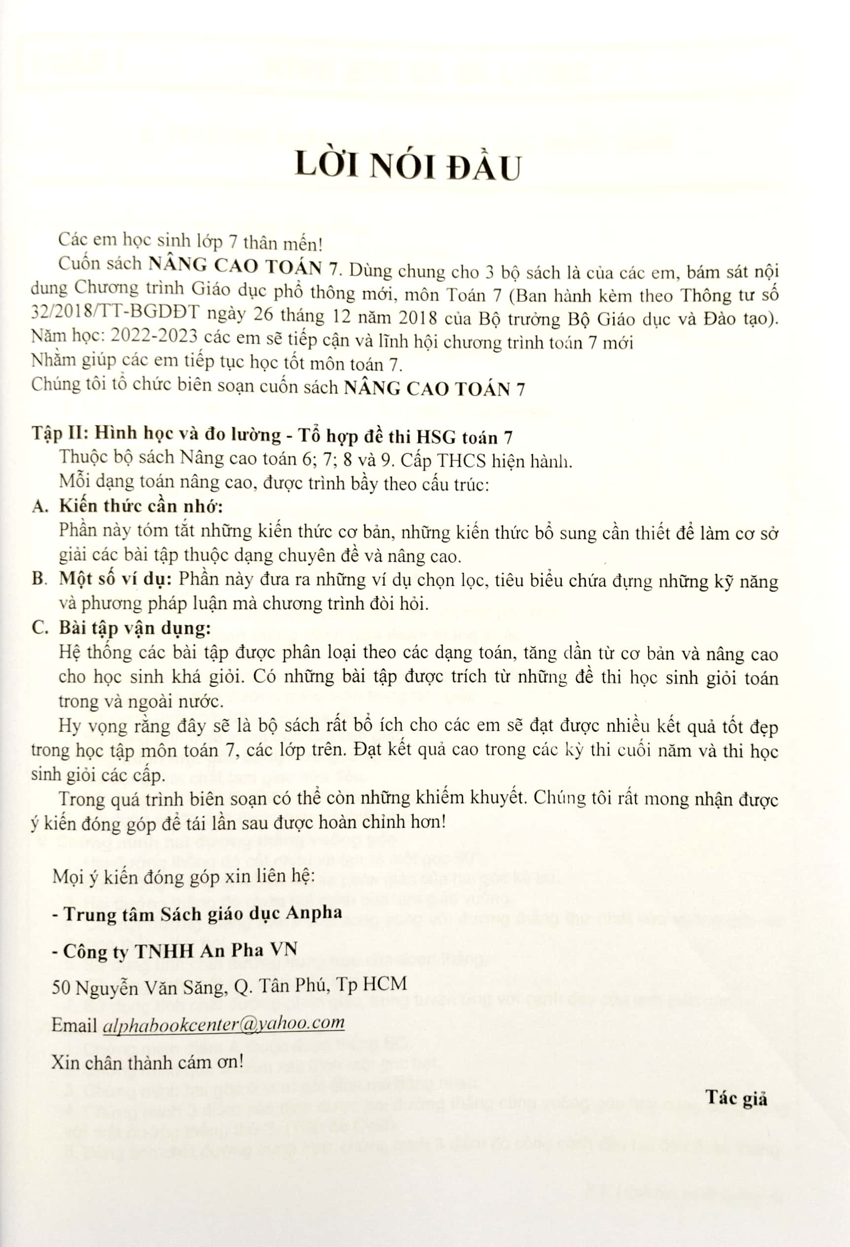 Bo
						
										
										Nang Cao Toan Lop 7 - Tap 2