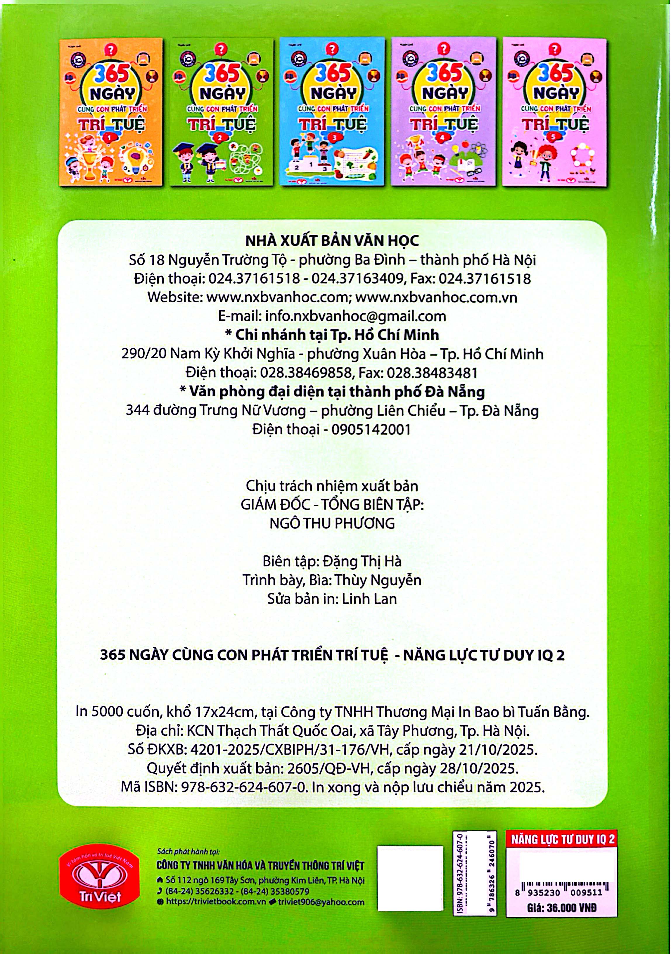 Bộ
						
										
										Năng Lực Tư Duy IQ 3-6 Tuổi - 365 Ngày Cùng Con Phát Triển Trí Tuệ - Tập 2