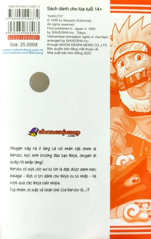 bộ naruto - tập 1 - uzumaki naruto (tái bản 2022)