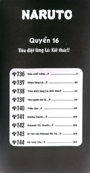 bộ naruto - tập 16 - tiêu diệt làng lá - kết thúc!! (tái bản 2022)