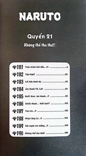 bộ naruto - tập 21 - không thể tha thứ!! (tái bản 2022)