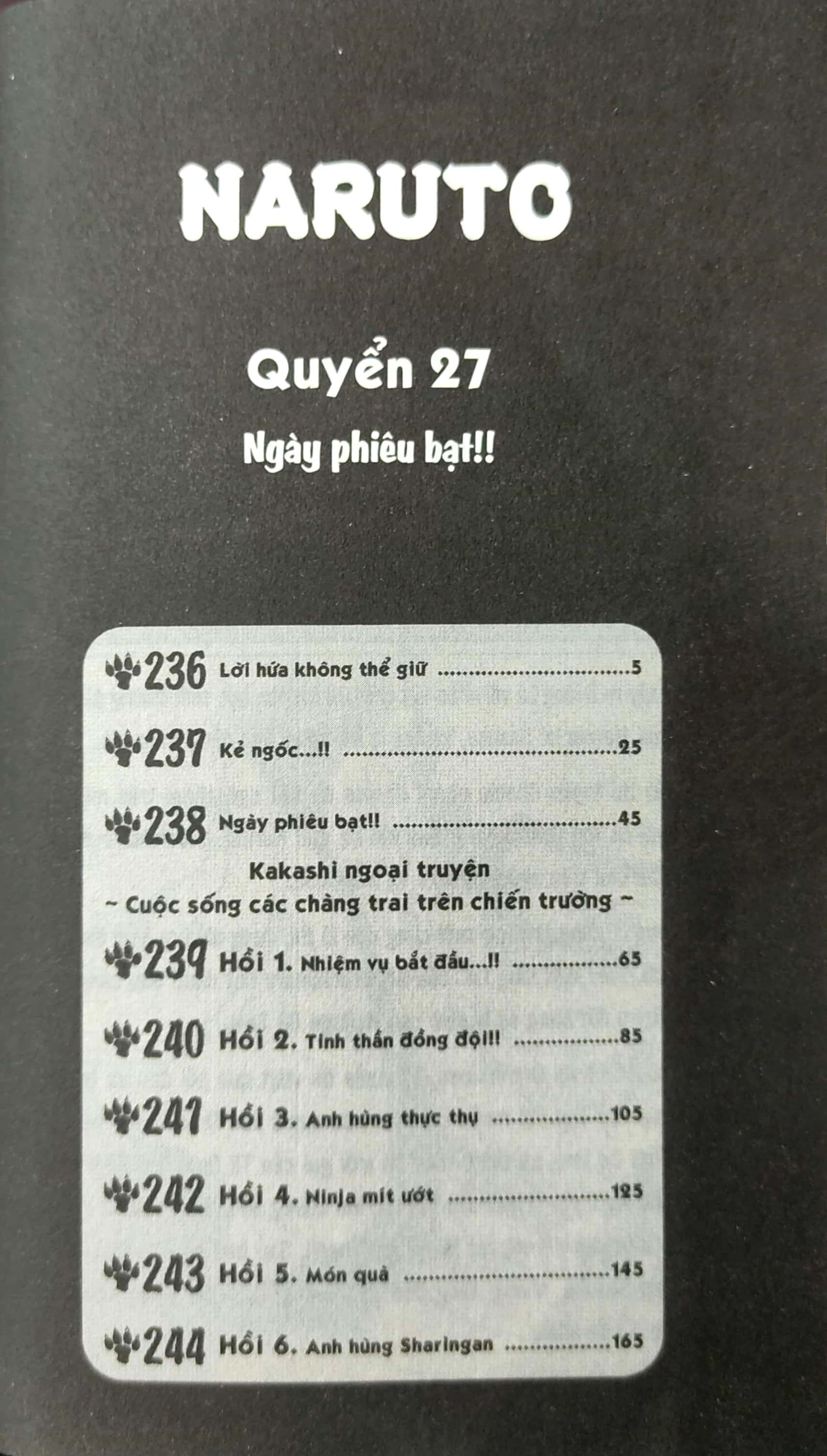 bộ naruto - tập 27 - ngày phiêu bạt!! (tái bản 2022)