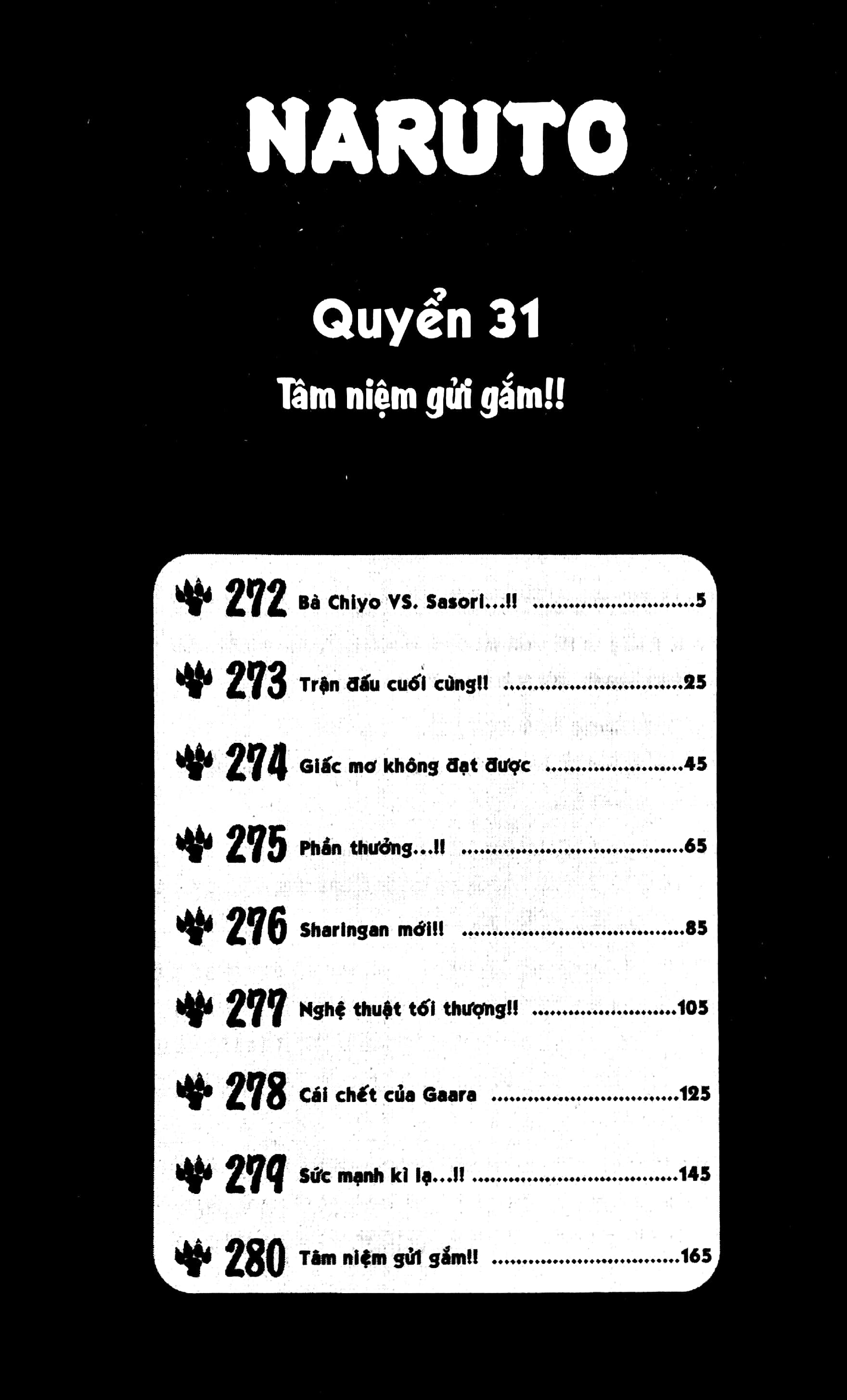 bộ naruto - tập 31 - tâm niệm gửi gắm (tái bản 2022)