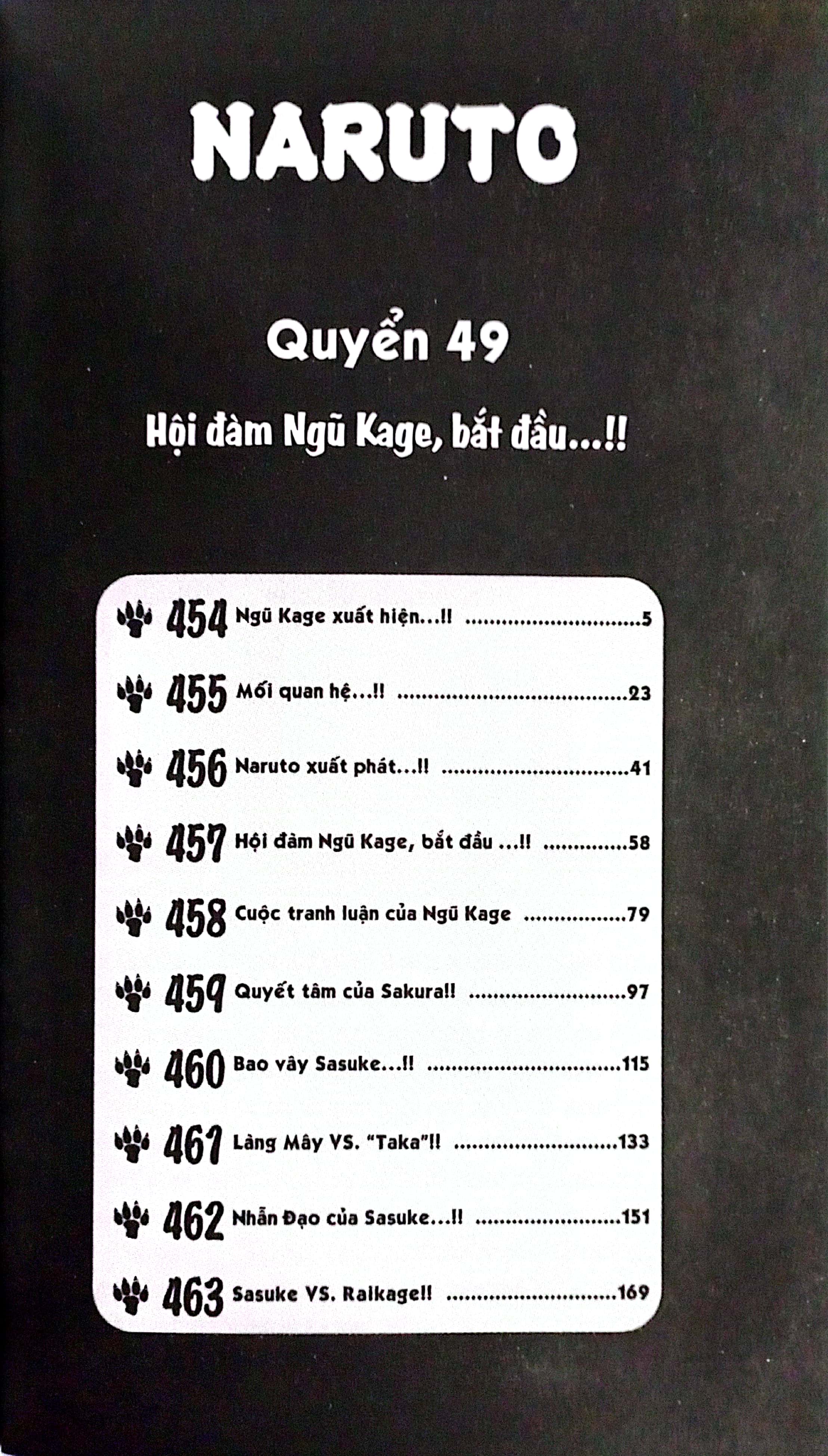 bộ naruto - tập 49 - hội đàm ngũ kage, bắt đầu…!! (tái bản 2022)