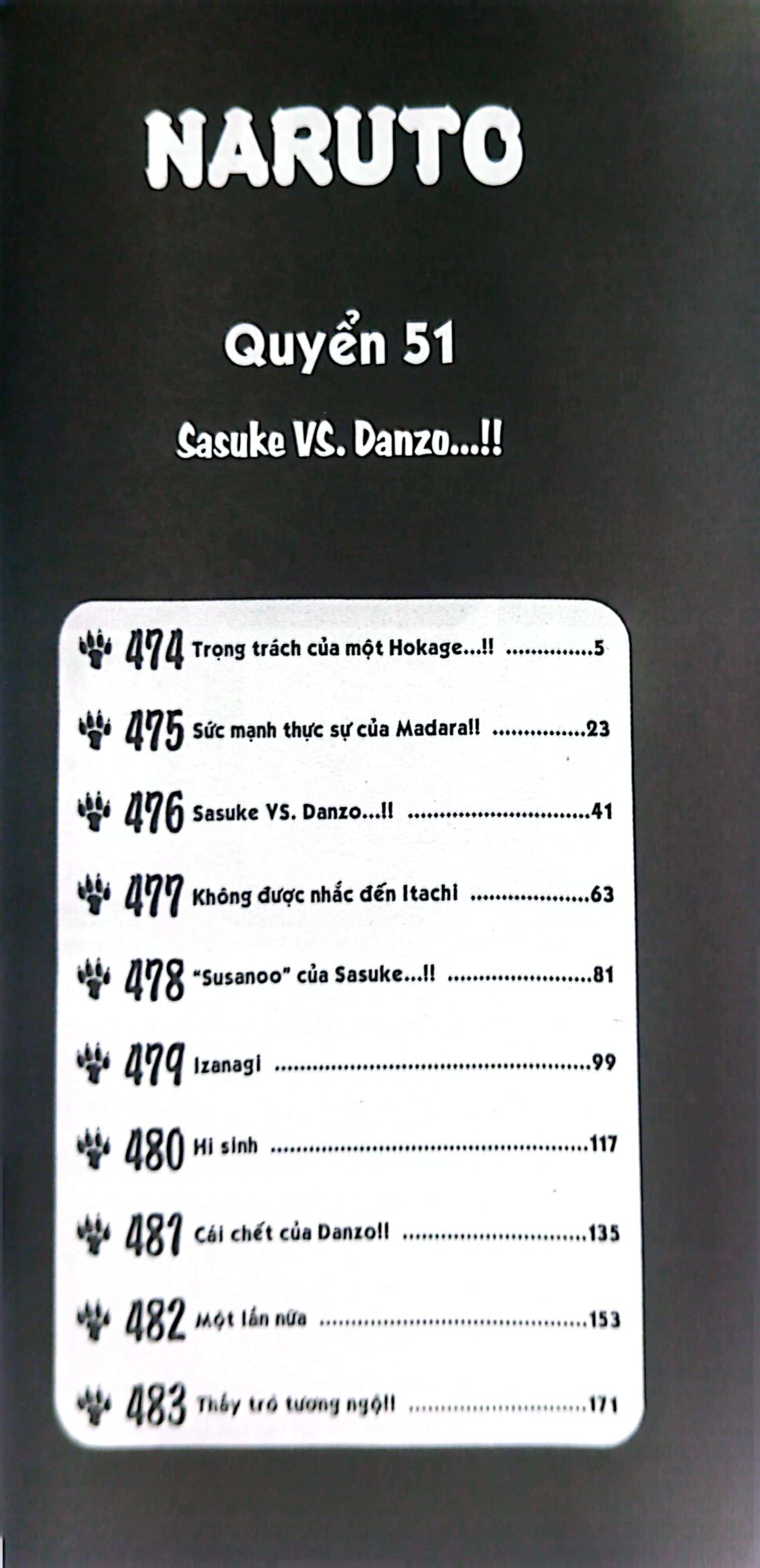 bộ naruto - tập 51 - sasuke vs. danzo…!! (tái bản 2022)