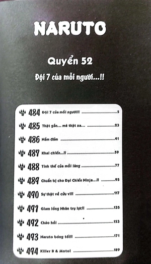 bộ naruto - tập 52 - đội 7 của mỗi người!! (tái bản 2022)