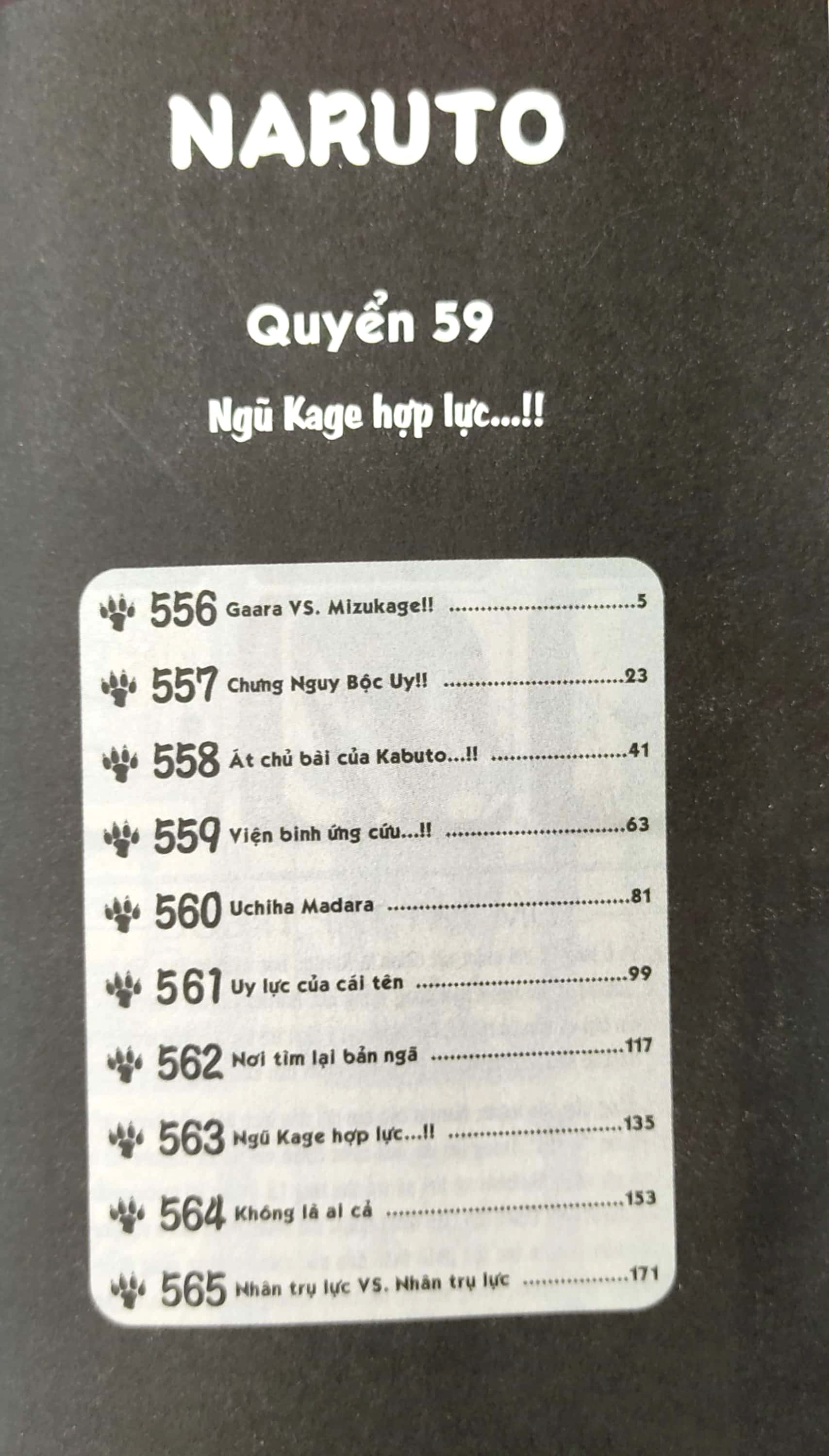 bộ naruto - tập 59 - ngũ kage hợp lực…!! (tái bản 2022)