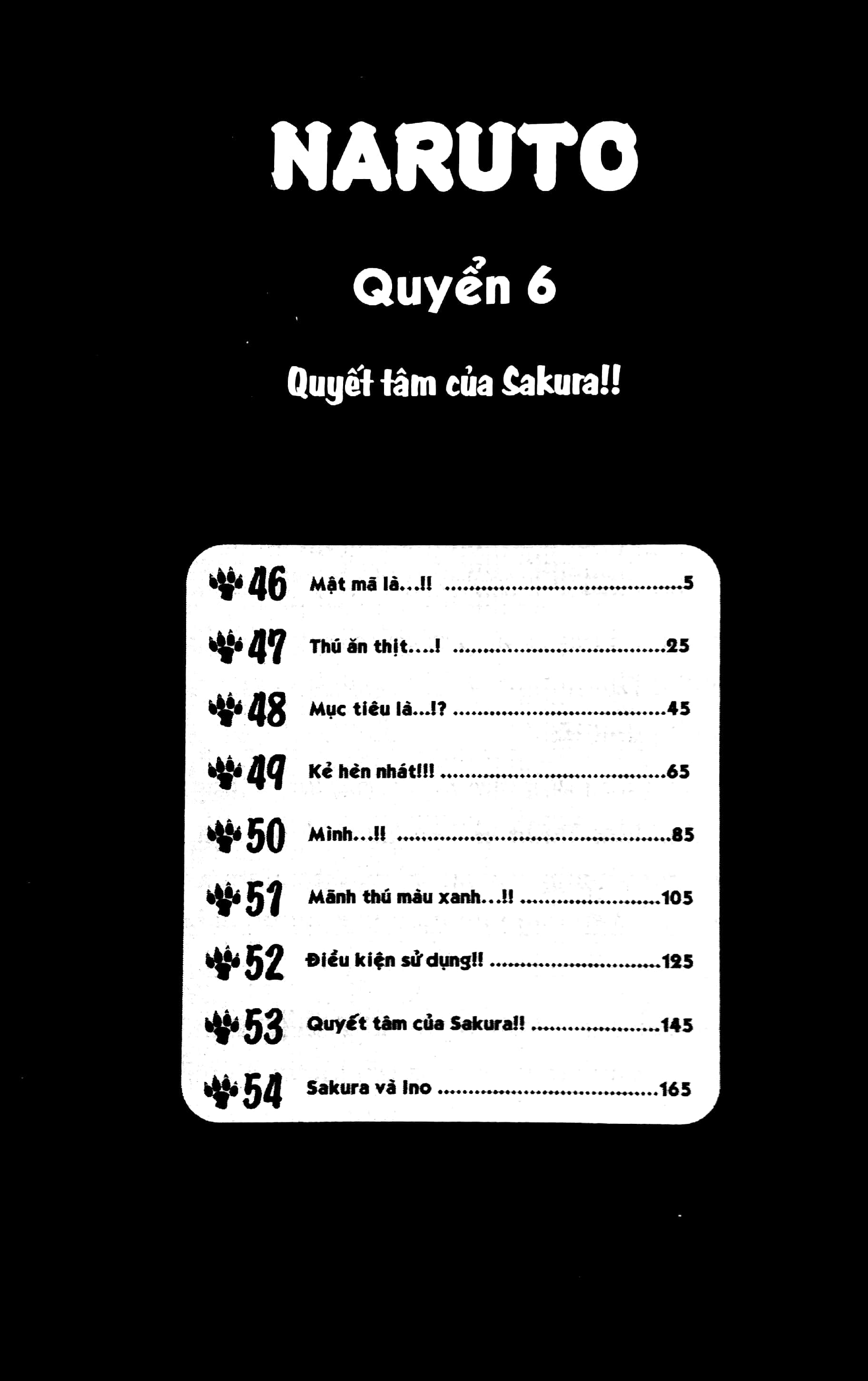 bộ naruto - tập 6 - quyết tâm của sakura!! (tái bản 2022)