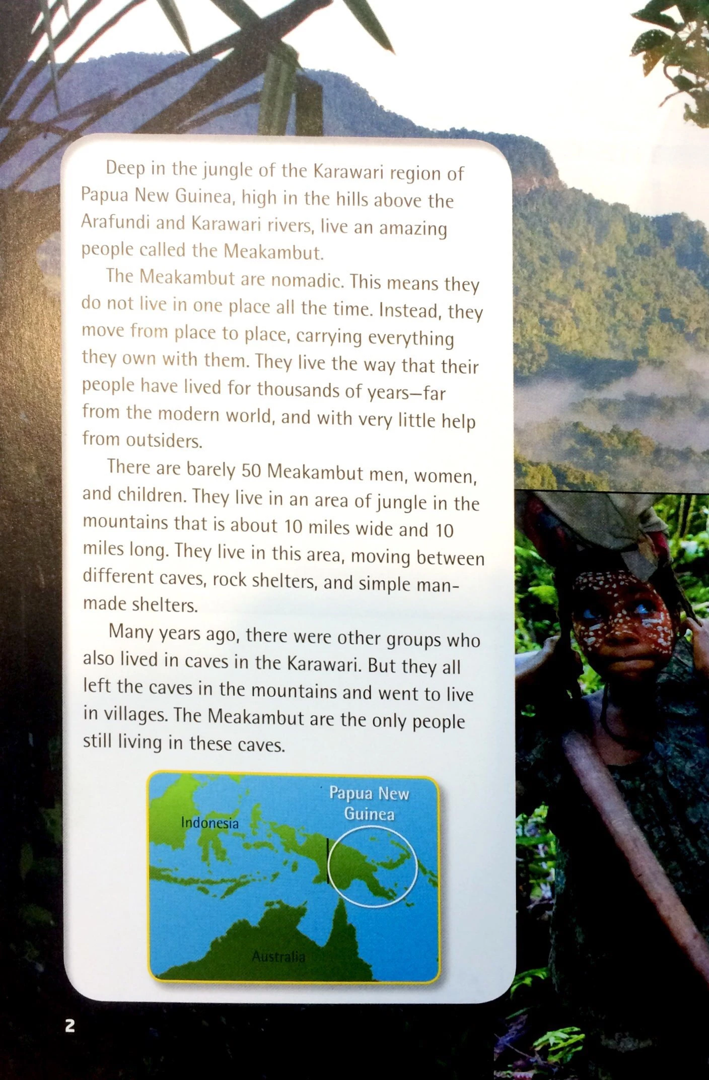 bộ national geographic learning - our world readers - level 5: the cave people of the karawari, a disappearing culture (american english)