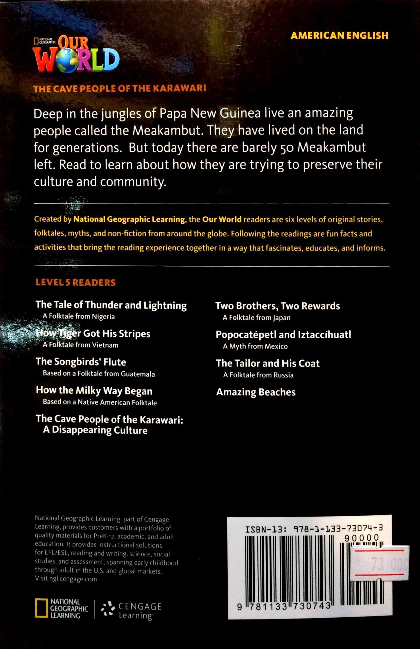 bộ national geographic learning - our world readers - level 5: the cave people of the karawari, a disappearing culture (american english)