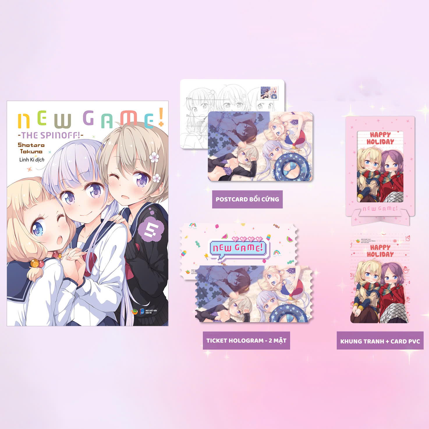 Bo
New Game - Tap 5 - Ban Dac Biet - Tang Kem Postcard + Ticket Hologram + Card PVC + Khung Tranh Boi Cung
