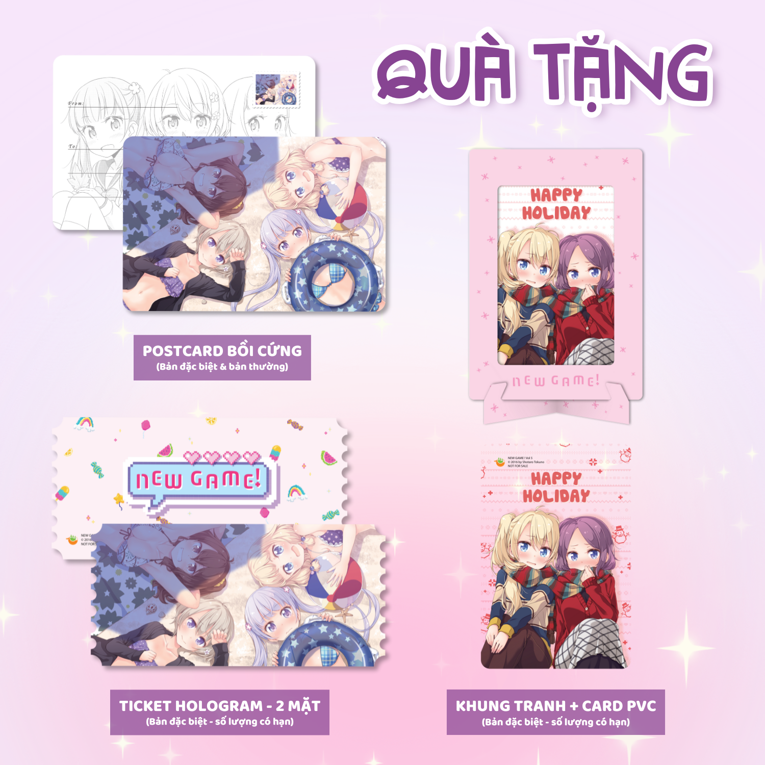 Bo
						
										
										New Game - Tap 5 - Ban Dac Biet - Tang Kem Postcard + Ticket Hologram + Card PVC + Khung Tranh Boi Cung