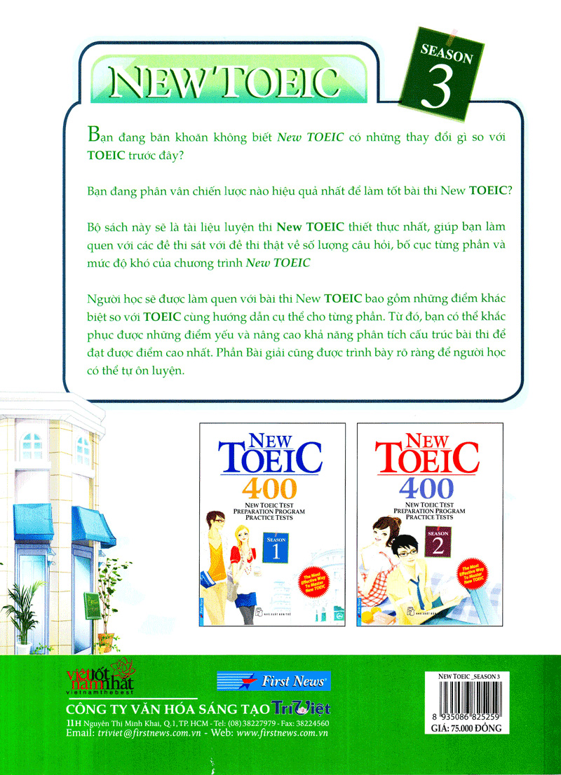 bộ new toeic 400 - season 3 (không kèm cd)