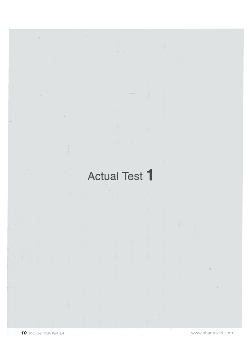 bộ new toeic actual test part 3,4 (kèm cd)