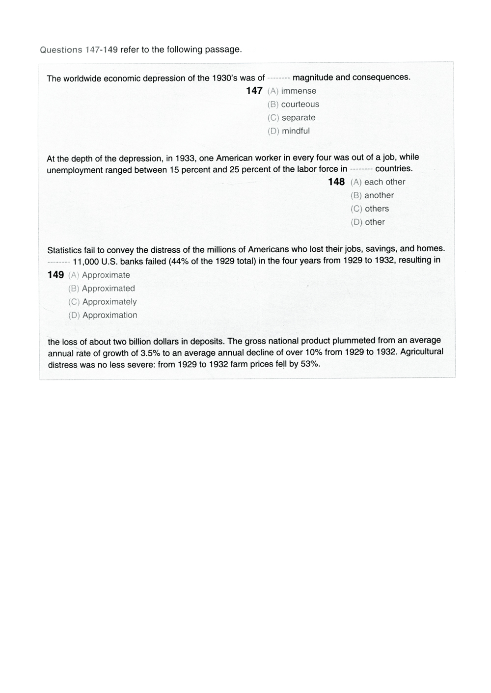 bộ new toeic actual test part 5,6 (không cd)