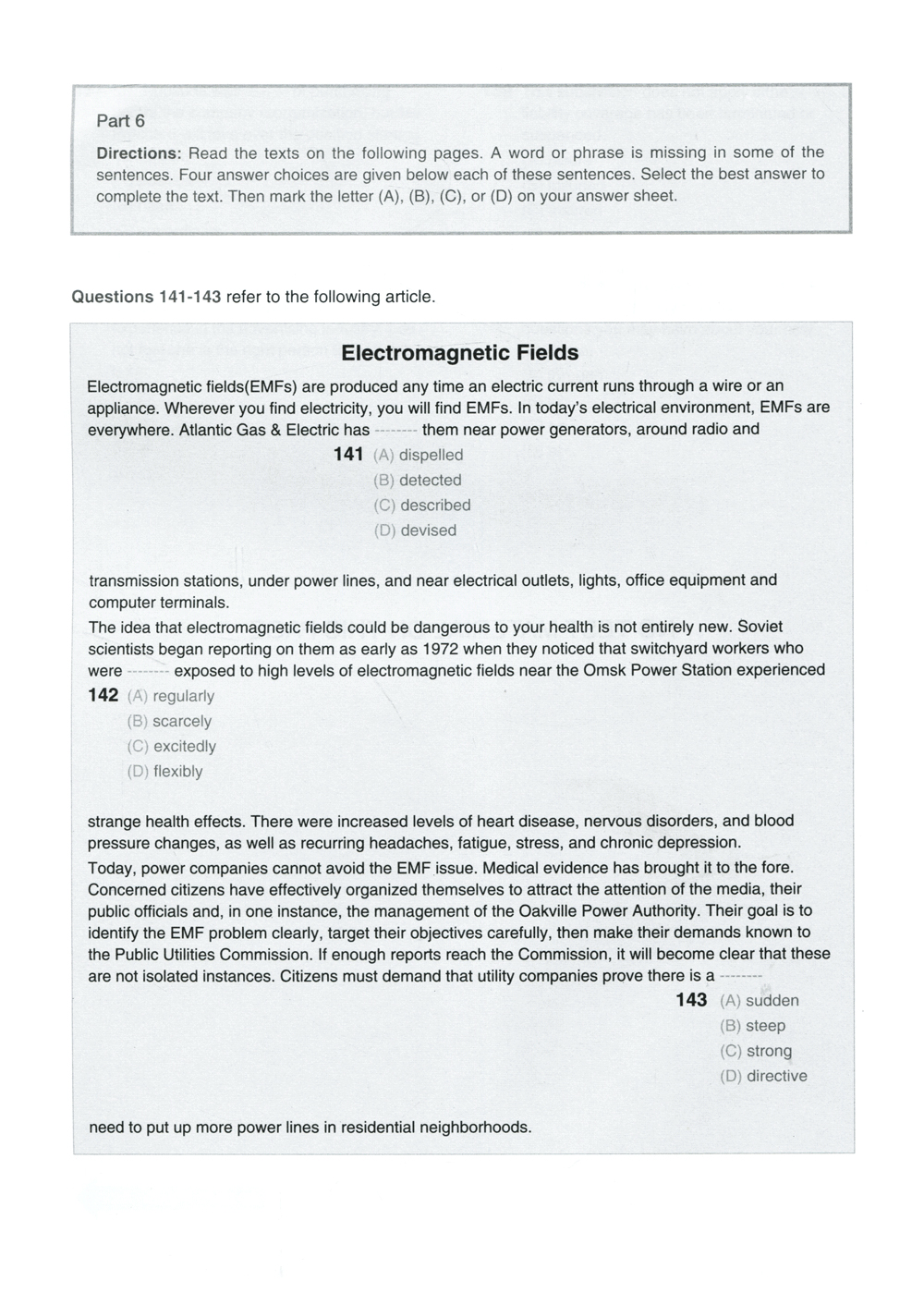bộ new toeic actual test part 5,6 (không cd)
