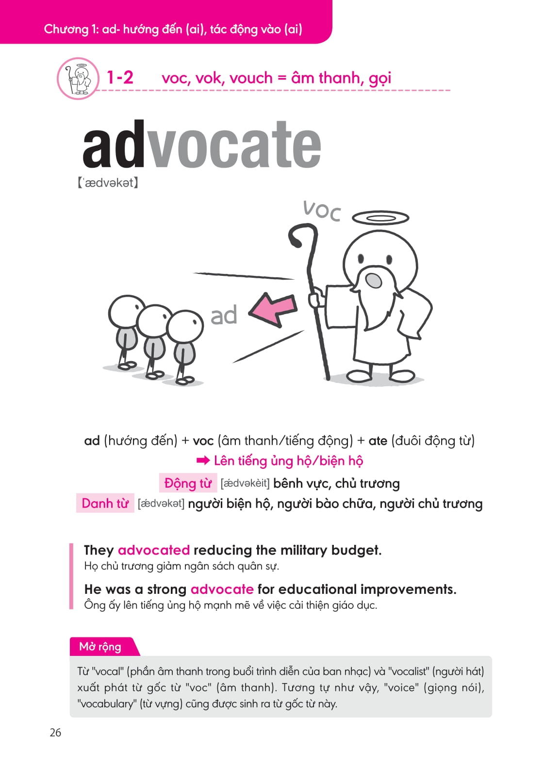 bộ nghiền từ vựng tiếng anh - học qua gốc từ bằng hình ảnh - gốc từ là bí quyết để ghi nhớ hàng nghìn từ vựng - quyển 1