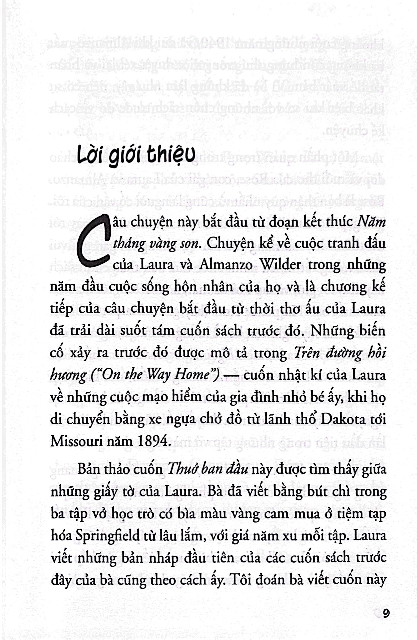 bộ ngôi nhà nhỏ trên thảo nguyên - tập 9 - thuở ban đầu (tái bản 2019)