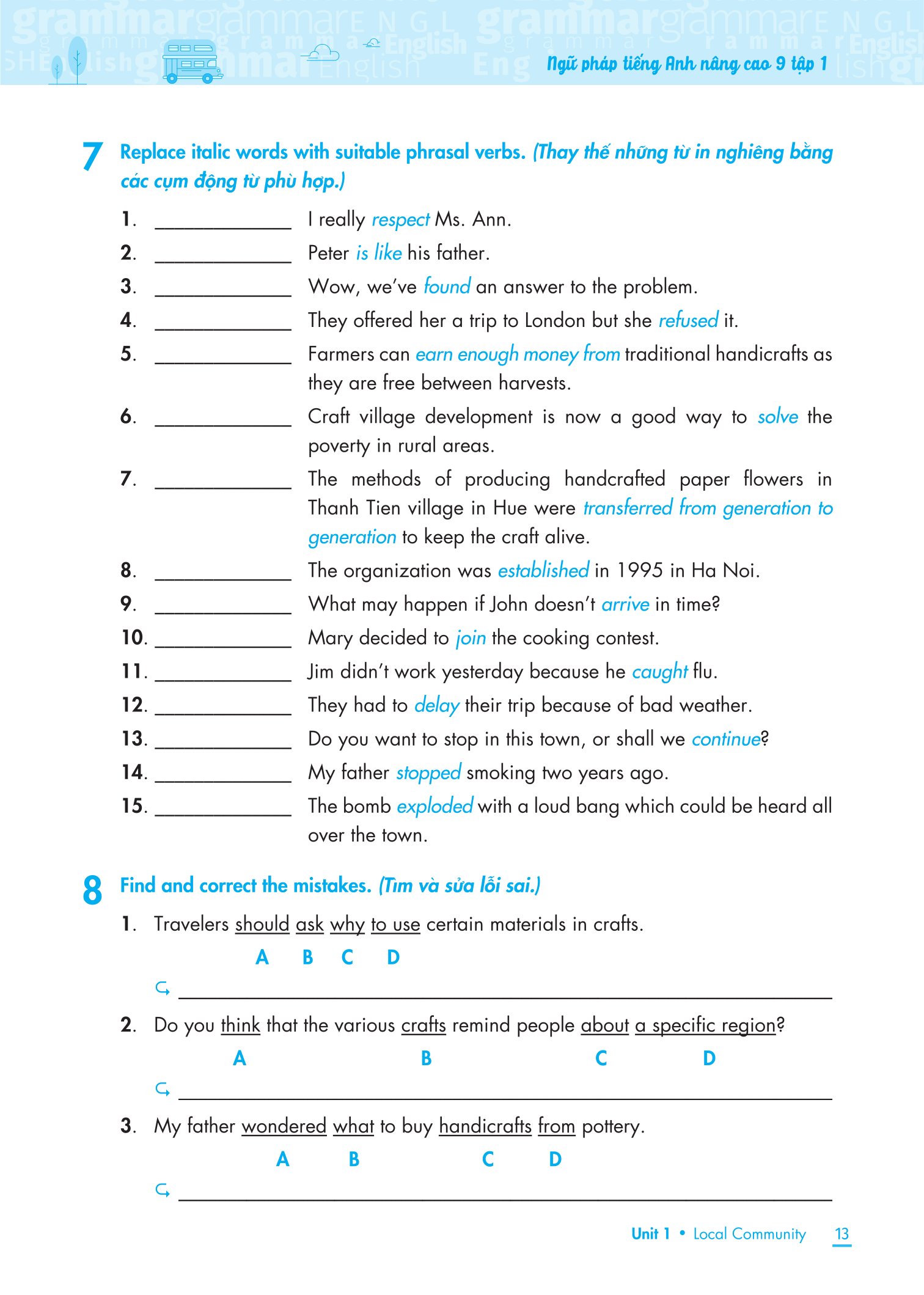 Bộ
						
										
										Ngữ Pháp Tiếng Anh Nâng Cao 9 - Tập 1