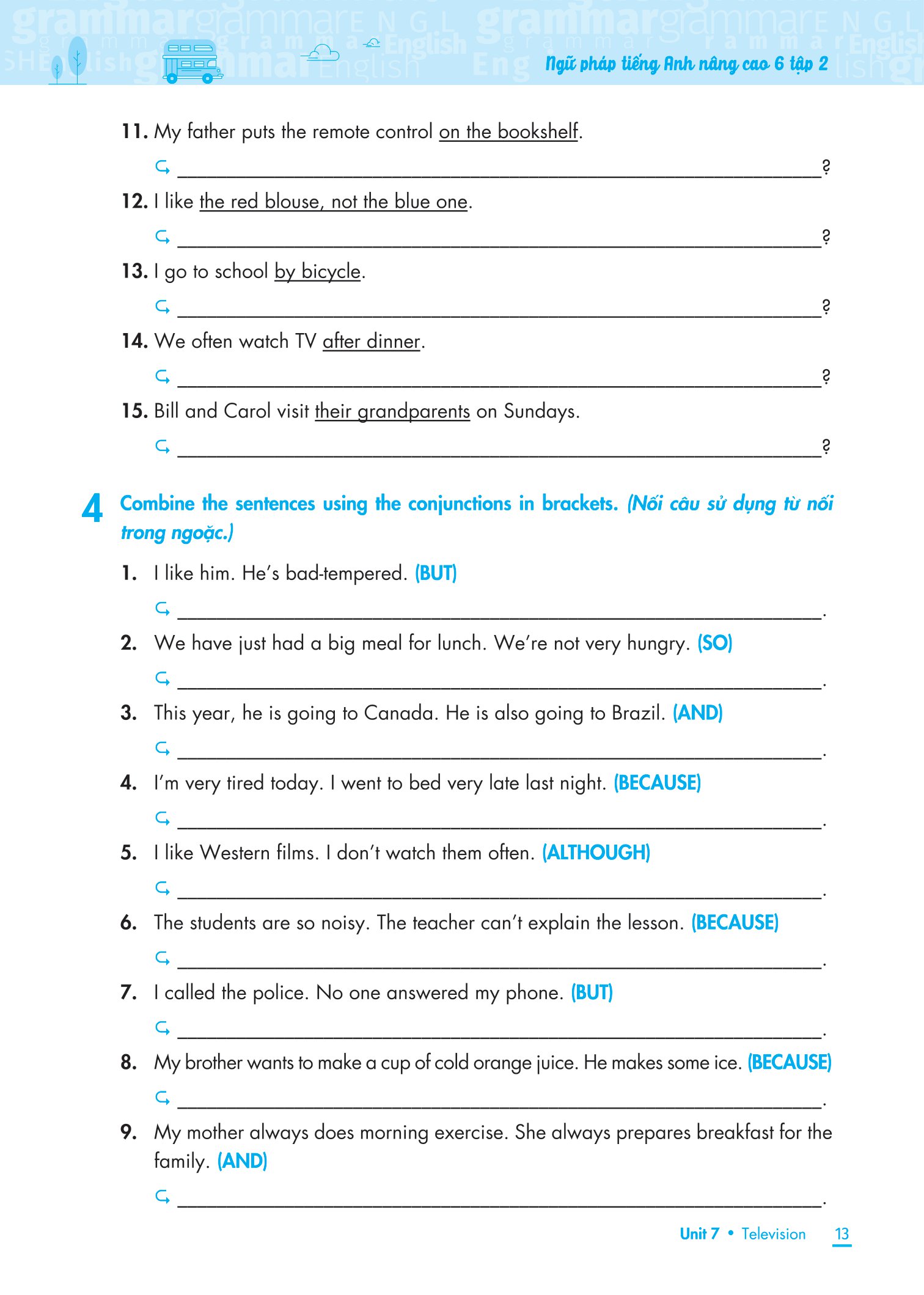 bộ ngữ pháp tiếng anh nâng cao lớp 6 - tập 2