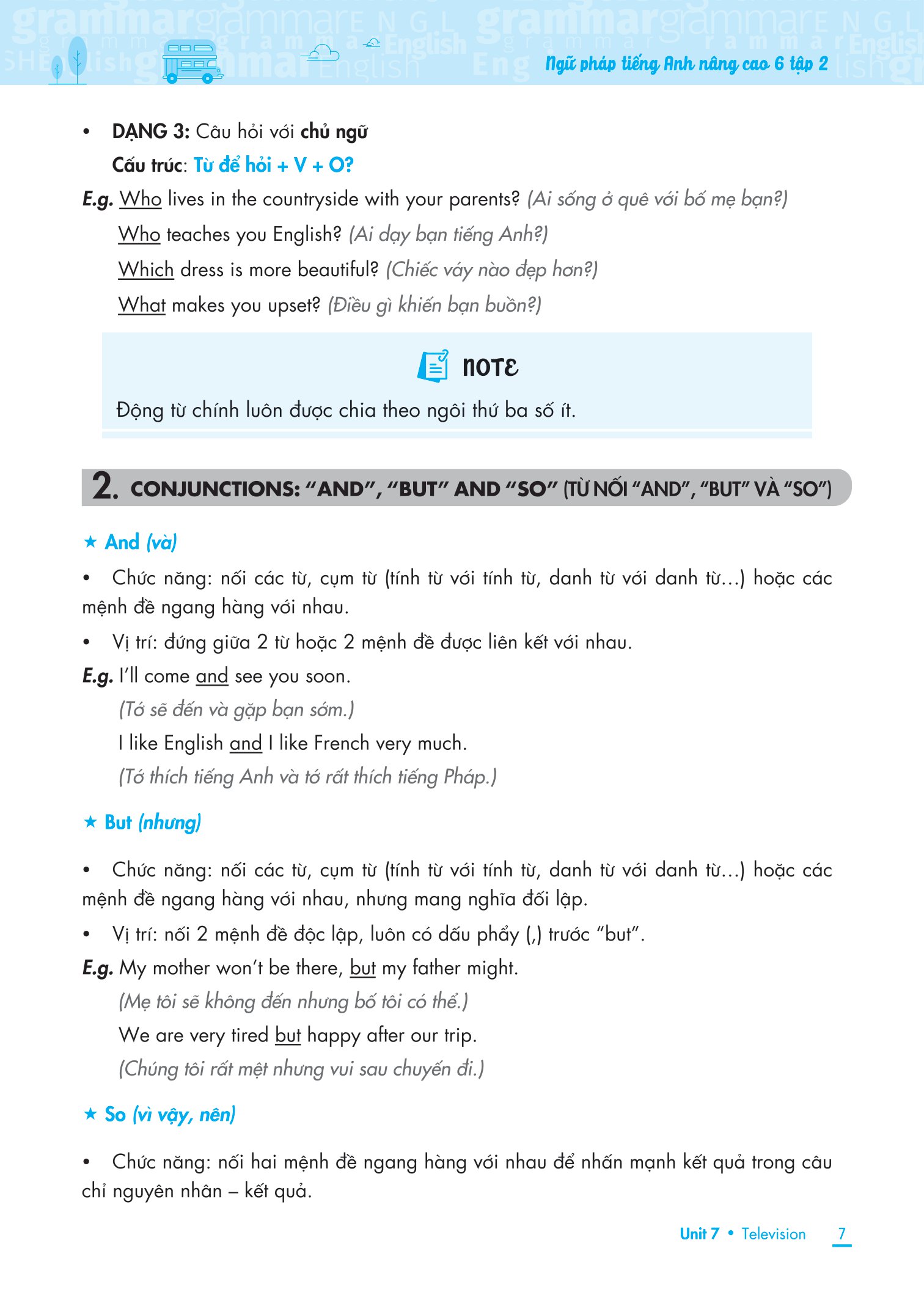 bộ ngữ pháp tiếng anh nâng cao lớp 6 - tập 2