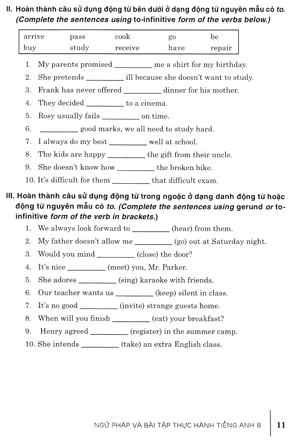 bộ ngữ pháp và bài tập thực hành anh 8 (bám sát sgk global success - kết nối tri thức với cuộc sống)