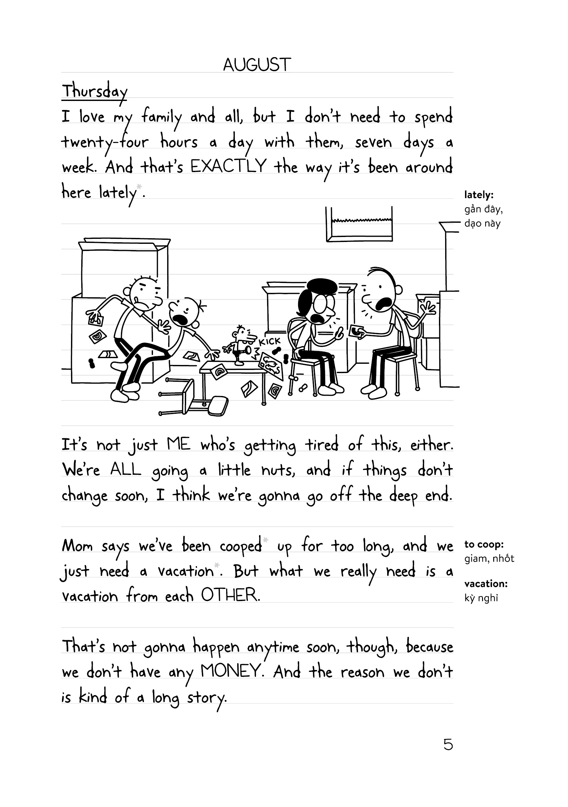 bộ nhật ký chú bé nhút nhát - tập 15: the deep end - cái kết khó lường (song ngữ việt-anh)