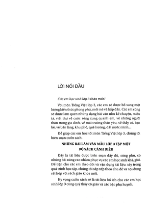 bộ những bài làm văn mẫu lớp 3 - tập 1 (bộ sách cánh diều)