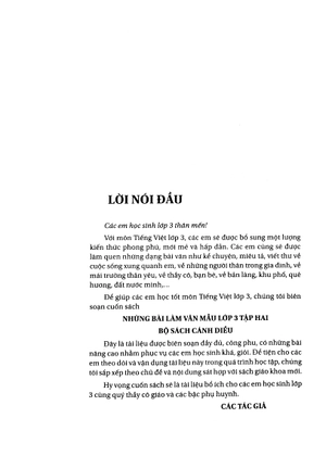 bộ những bài làm văn mẫu lớp 3 - tập 2 (bộ sách cánh diều)