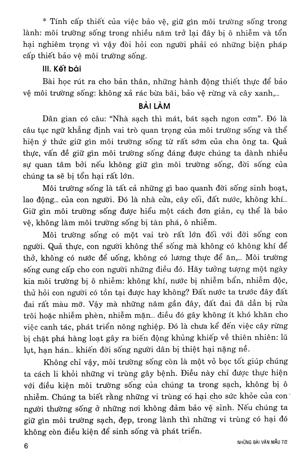 bộ những bài văn mẫu 7 - tập 2