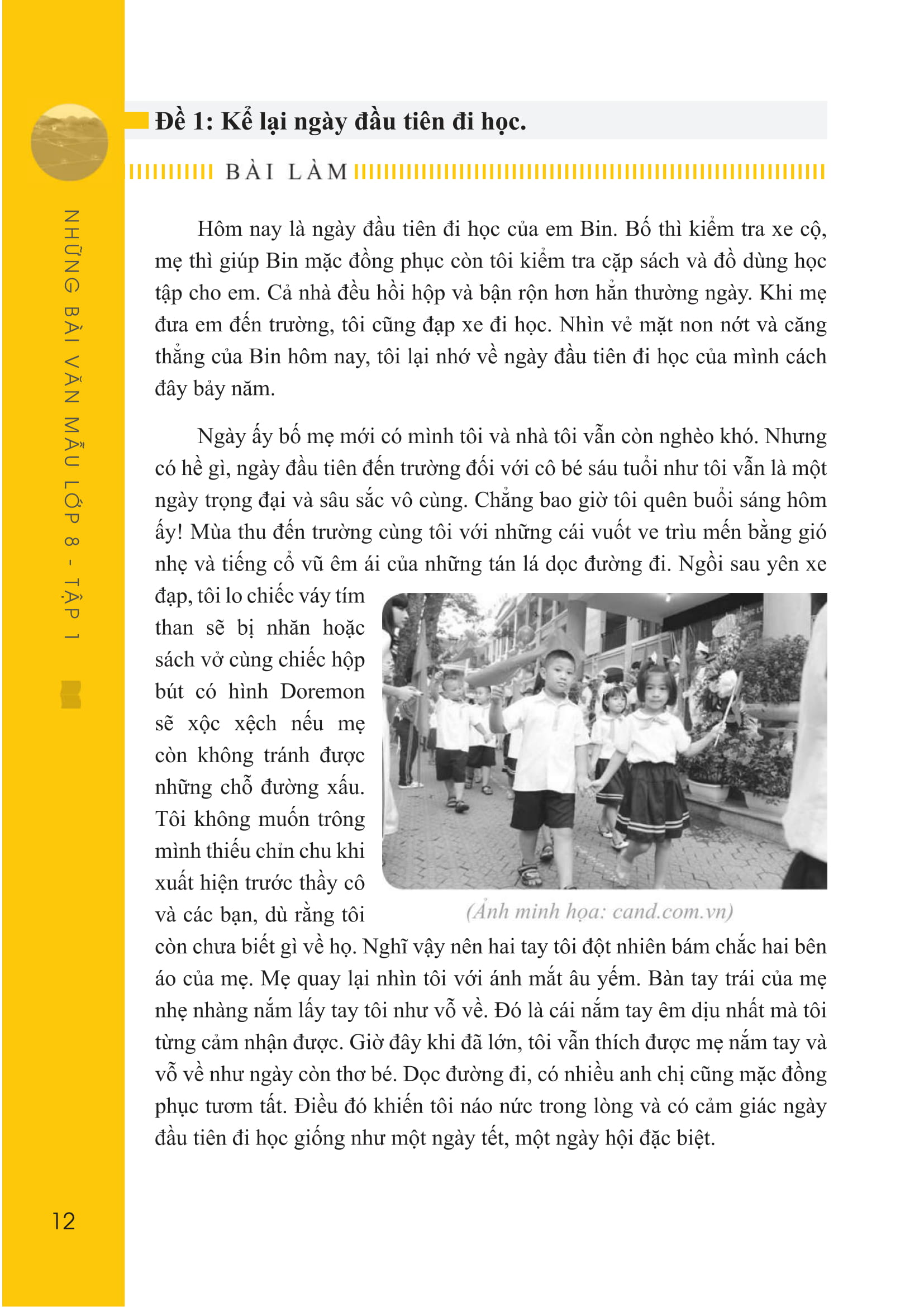 bộ những bài văn mẫu lớp 8 - tập 1