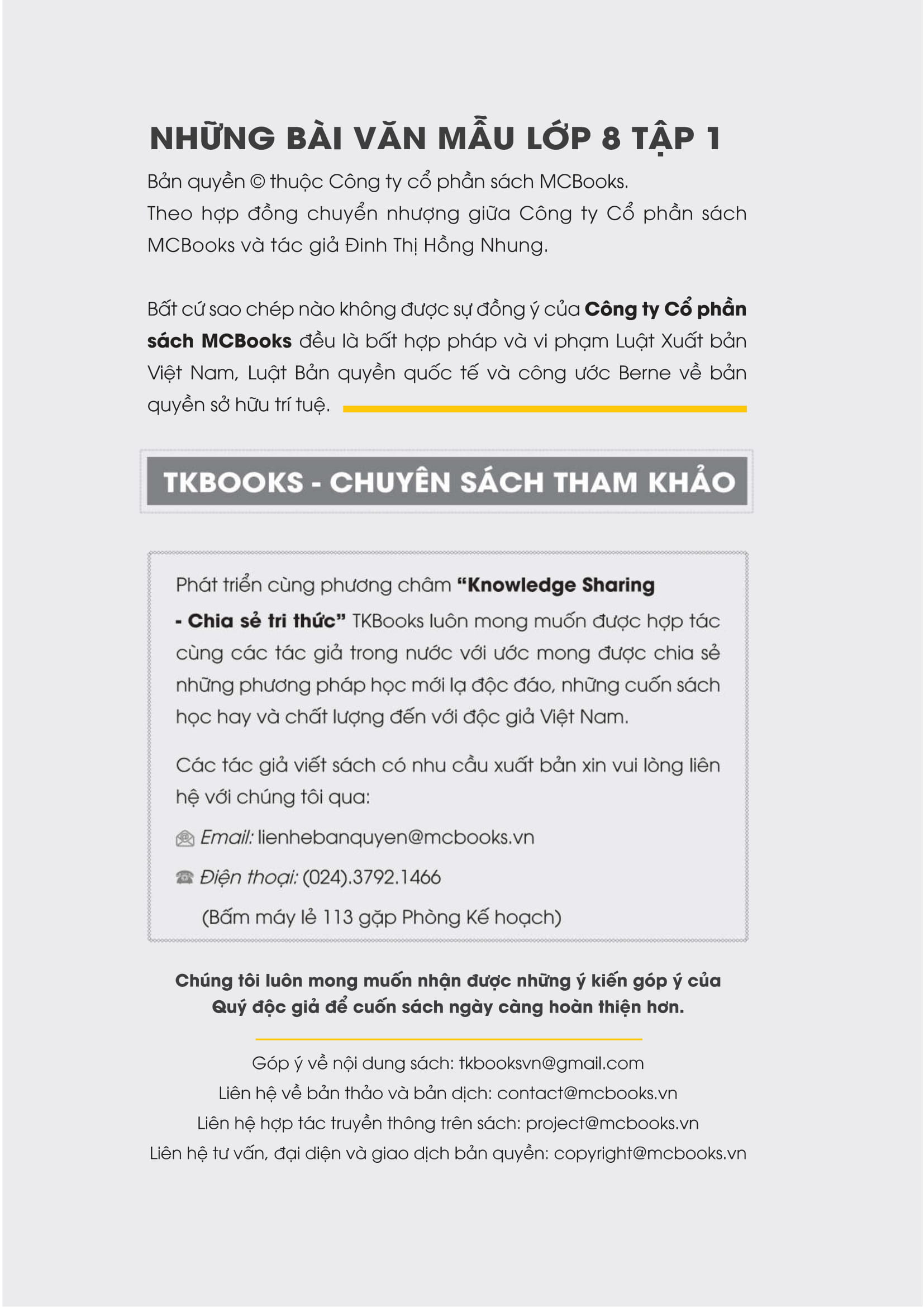 bộ những bài văn mẫu lớp 8 - tập 1