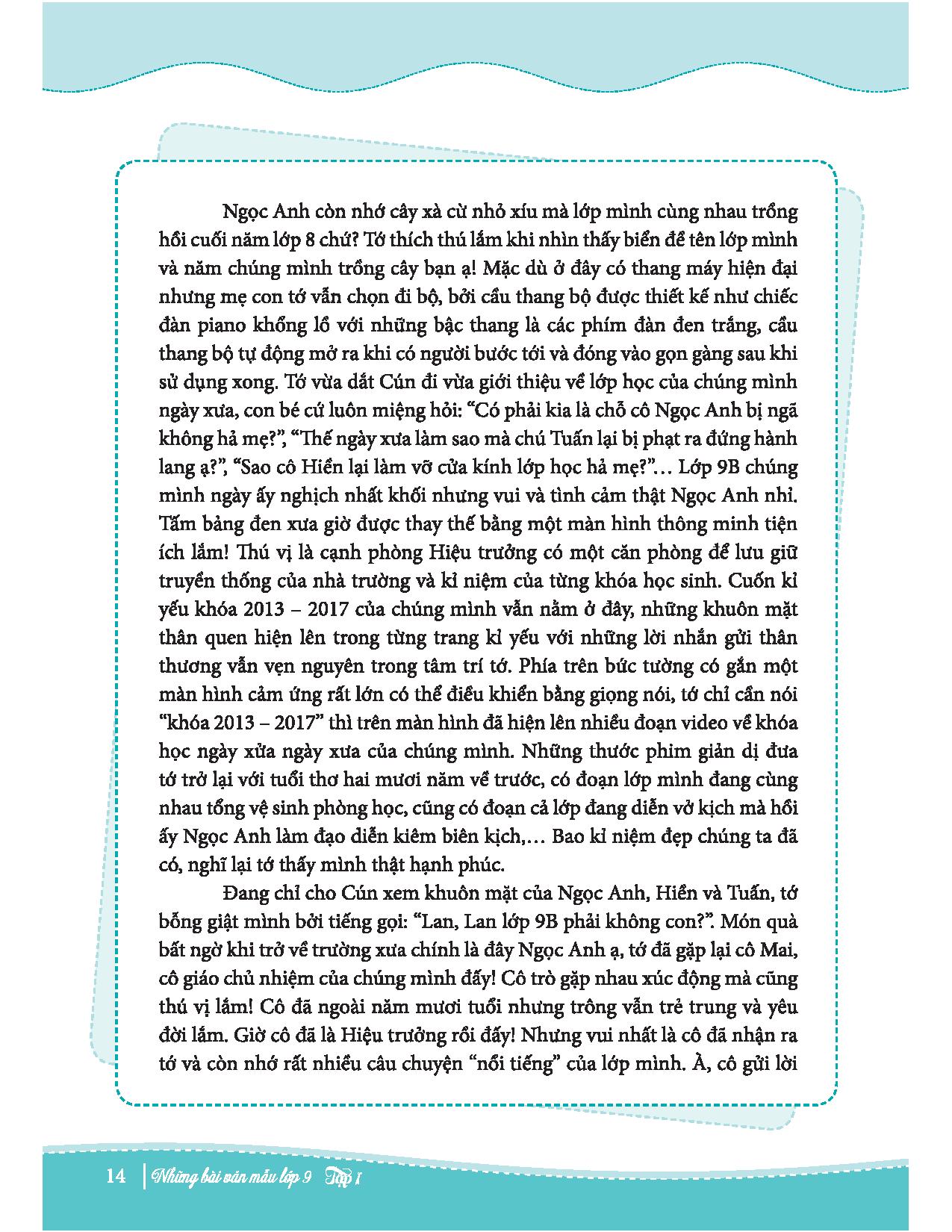bộ những bài văn mẫu lớp 9 - tập 1
