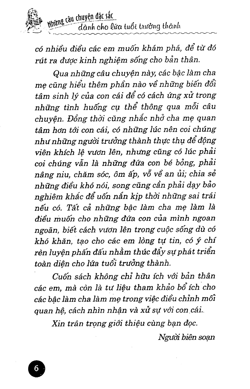 bộ những câu chuyện đặc sắc dành cho lứa tuổi trưởng thành - tập 1