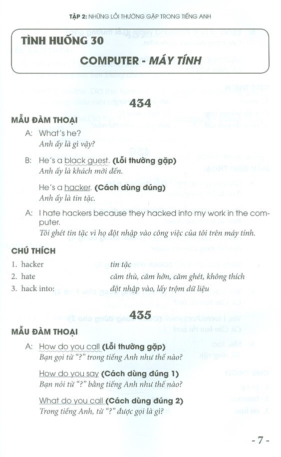 bộ những lỗi thường gặp trong tiếng anh khi nói chuyện với người nước ngoài - tập 2