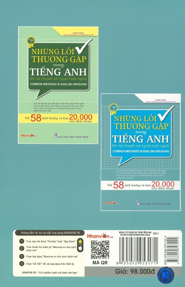 bộ những lỗi thường gặp trong tiếng anh khi nói chuyện với người nước ngoài - tập 2