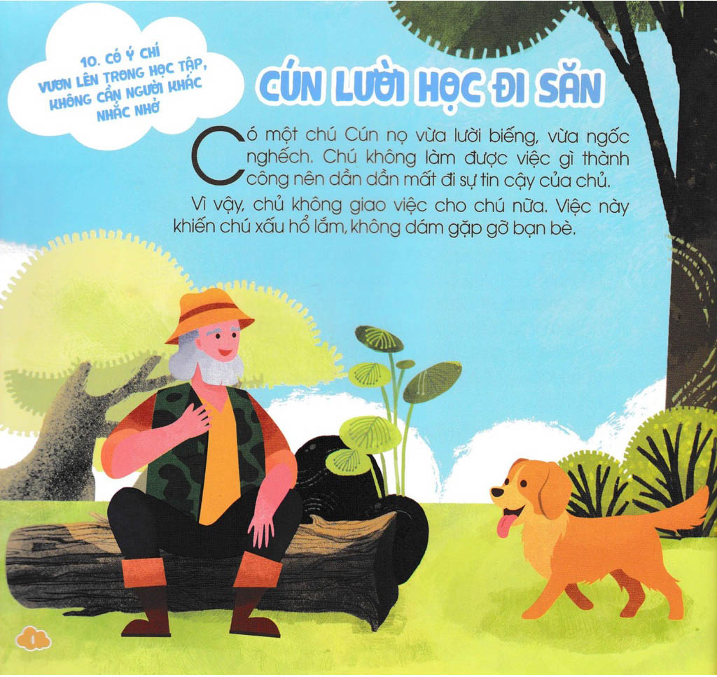 bộ nuôi dưỡng tâm hồn trẻ thơ - tập 5: cún lười học đi săn (dành cho trẻ từ 3 đến 6 tuổi)